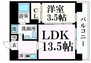 江坂駅 徒歩5分 6階の物件間取画像